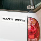 バンパーステッカー海軍妻 バンパーステッカー (トラック上)