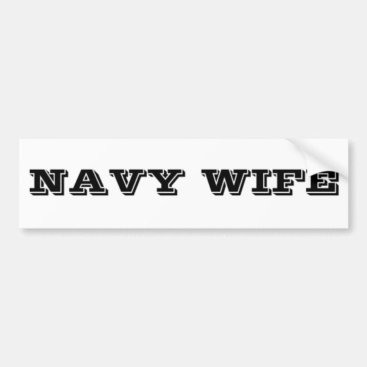 バンパーステッカー海軍妻 バンパーステッカー (正面)