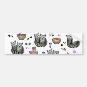 バンパーステッカー猫ネコ子猫ニャー バンパーステッカー
