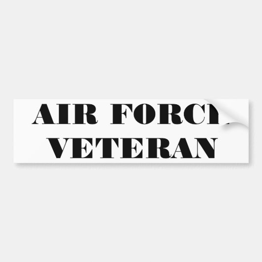 バンパーステッカー空力退役軍人 バンパーステッカー (正面)