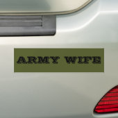 バンパーステッカー陸軍妻 バンパーステッカー (車上)