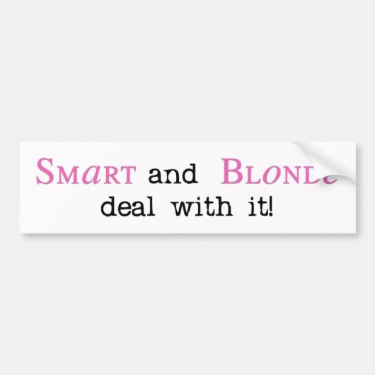 -バンパーステッカー頭が切れる、ブロンドの女性 バンパーステッカー (正面)