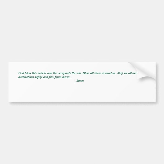 バンパーステッカー (正面)