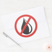 バンパーステッカー – これ以上油 ラウンドシール (封筒)