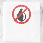 バンパーステッカー – これ以上油 ラウンドシール (バッグ)