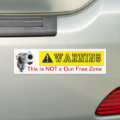 バンパーステッカー: ない自由射撃の地帯 バンパーステッカー (車上)