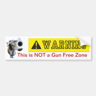 バンパーステッカー: ない自由射撃の地帯 バンパーステッカー
