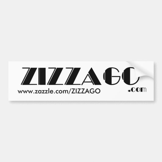 バンパーステッカー ビジネス ZIZZAGO (正面)