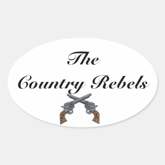 バンパーステッカー...プレーン 楕円形シール (正面)