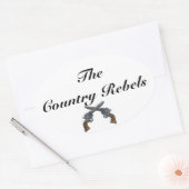 バンパーステッカー...プレーン 楕円形シール (封筒)