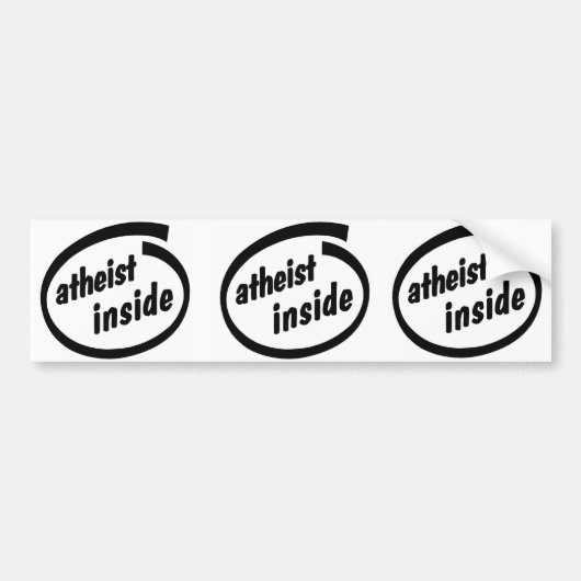バンパーステッカー-三位一体の中の無神論者 バンパーステッカー (正面)