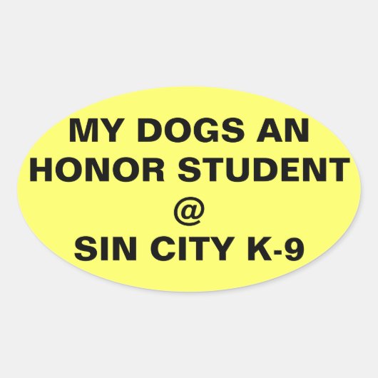 バンパーステッカー 楕円形シール (正面)