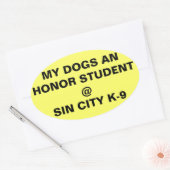 バンパーステッカー 楕円形シール (封筒)