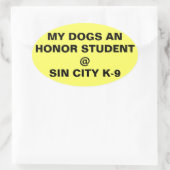 バンパーステッカー 楕円形シール (バッグ)