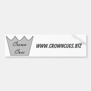 バンパーステッカー-王冠の手掛り- www.crowncues.biz バンパーステッカー