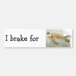 バンパーステッカー – 私はウミガメのためのブレーキ
