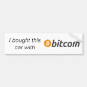 バンパーステッカー-私はBitcoinのこの車を買いました バンパーステッカー (正面)