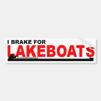 バンパーステッカー: 私はLAKEBOATSのためにブレーキがかかります: フッター バンパーステッカー
