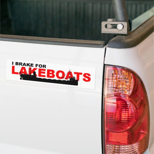 バンパーステッカー: 私はLAKEBOATS (Canaller)のためにブレーキがかかります バンパーステッカー (トラック上)
