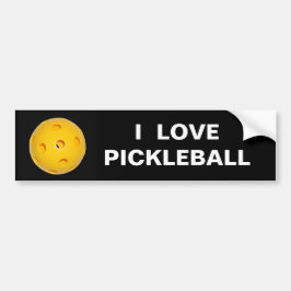 バンパーステッカー: 私はPickleballを愛します バンパーステッカー