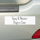 バンパーステッカー 避妊去勢手術 犬 猫 (車上)