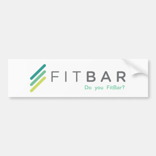 バンパーステッカー: FitBarか。 バンパーステッカー (正面)
