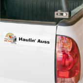 バンパーステッカー:  Haulin Auss バンパーステッカー (トラック上)