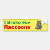 バンパーステッカー – I Brake for Raccoons (正面)