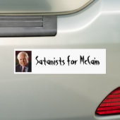 バンパーステッカー: McCainのためのSatanists バンパーステッカー (車上)