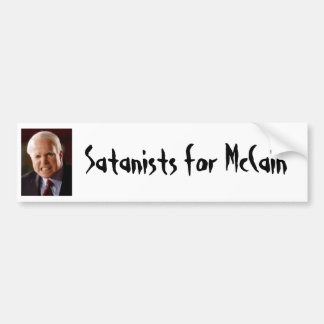 バンパーステッカー: McCainのためのSatanists バンパーステッカー