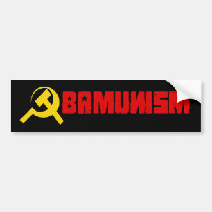 バンパーステッカー- Obamunismの赤 バンパーステッカー
