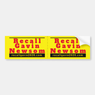 バンパーステッカーrecallgavin2020 バンパーステッカー