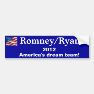 バンパーステッカーRomneyかライアン2012年 バンパーステッカー