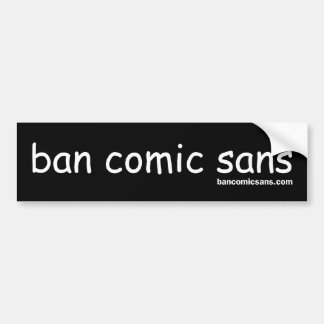 バンパーステッカーSans禁止の漫画 バンパーステッカー