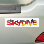 バンパーステッカーSKYDIVEドイツ バンパーステッカー (車上)