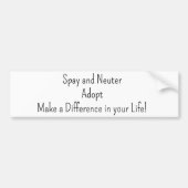 バンパーステッカーSpayとNeuter バンパーステッカー (正面)