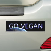 バンパーステッカーVEGAN3 バンパーステッカー (車上)