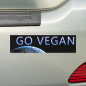 バンパーステッカーVEGAN4 バンパーステッカー (車上)