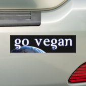 バンパーステッカーVEGAN5 バンパーステッカー (車上)