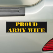 バンパーステッ誇りを持ったク陸軍妻 バンパーステッカー (車上)