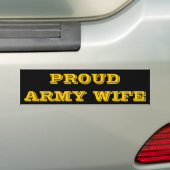 バンパーステッ誇りを持ったク陸軍妻 バンパーステッカー (車上)
