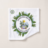 バンパーソナライズされたライフトラベルキャンピングモノグラム バスタオルセット (ウォッシュタオル)