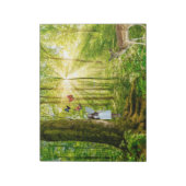 バンビと蝶がいる魔法の森の妖精 ノートパッド (回転)