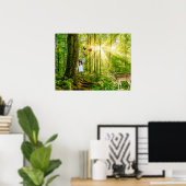 バンビと蝶と魔法の森の妖精 ポスター (ホームオフィス)