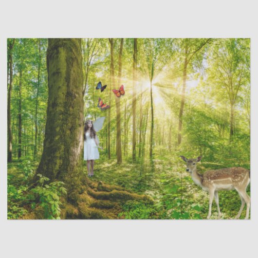 バンビと蝶の魔法林の妖精 薄葉紙 (正面)