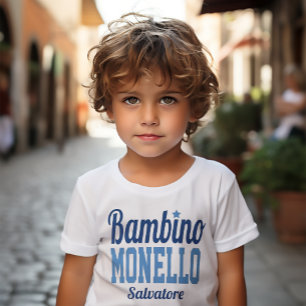 バンビノおもしろいモネロイタリアンリトルボーイ Tシャツ
