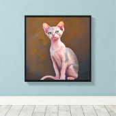 バンビーノ 猫 キャンバスプリント (インサイチュ (ウッドフロア))
