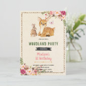 バンビ うさぎ テーマ 森林 鹿 テーマ 招待状 (スタンド正面)