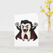 バンピおもしろいア歯ハ不気味ロウィーン歯科 カード (黄色い花)