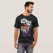 バンピおもしろいア食べのピザハロウィーンの怠惰な衣装 Tシャツ (正面フル)